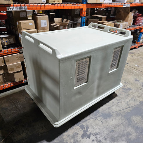 Cambro 20 Tray Meal Delivery Cart, Low Profile Double Door, Grey, SCRATCH & DENT FINAL SALE