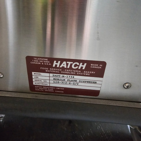 Hatch 2ATM-M1734 Adjustable 2 Compartment Round Dish Dispenser, Holds 10" to 12" Diameter, Stainless Steel, SCRATCH & DENT FINAL SALE