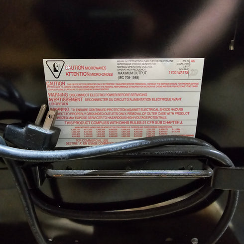 Amana RC17S2 Heavy Duty Commerical Microwave Oven, 1700W, 208/240V, Stainless Steel, SCRATCH & DENT FINAL SALE