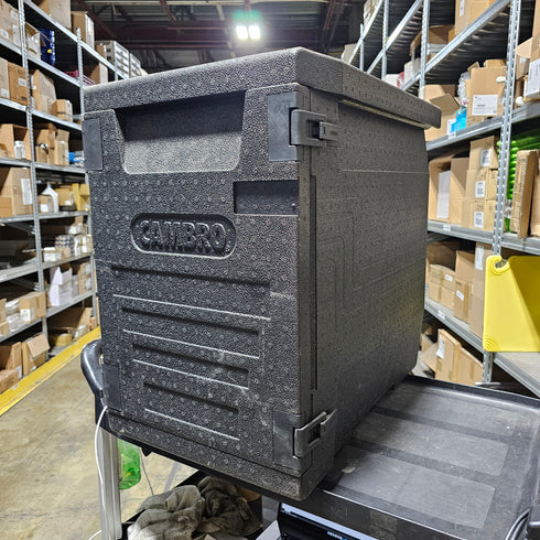 Cambro Cam GoBox Insulated Front-Loading Food Pan Carrier, 6 Pan Capacity, Black, SCRATCH & DENT FINAL SALE