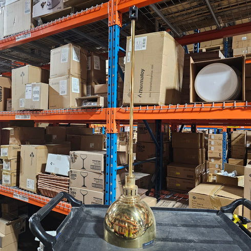 Hatco DL-725-STL Decorative Heat Lamp, Brass Shade, Unit 1, SCRATCH & DENT FINAL SALE