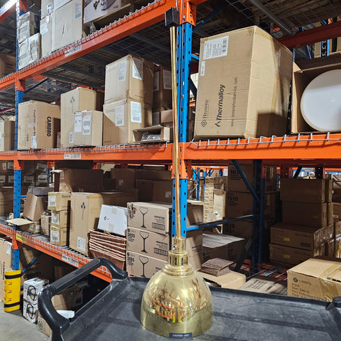 Hatco DL-725-STL Decorative Heat Lamp, Brass Shade, Unit 2, SCRATCH & DENT FINAL SALE