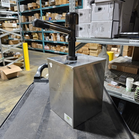 Server SS-1 Single #10 Can Pump Stand, Stainless Steel, SCRATCH & DENT FINAL SALE