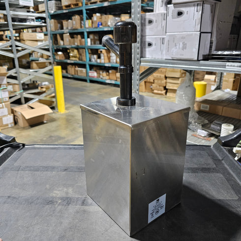 Server SS-1 Single #10 Can Pump Stand, Stainless Steel, SCRATCH & DENT FINAL SALE
