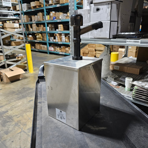 Server SS-1 Single #10 Can Pump Stand, Stainless Steel, SCRATCH & DENT FINAL SALE