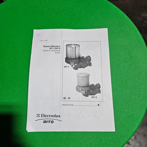 Electrolux VP-3 The Greens Machine Vegetable / Salad Spinner, 20 Gal, 115V, FINAL SALE