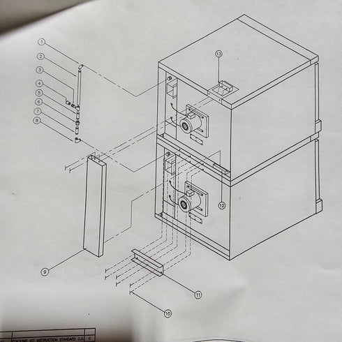 Garland Double Deck Full Size Gas Convection Oven Leg Stacking Kit, Stainless Steel, FINAL SALE