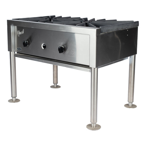 Quête | Table de cuisson à marmite au gaz, 2 brûleurs larges, gaz naturel, VENTE FINALE