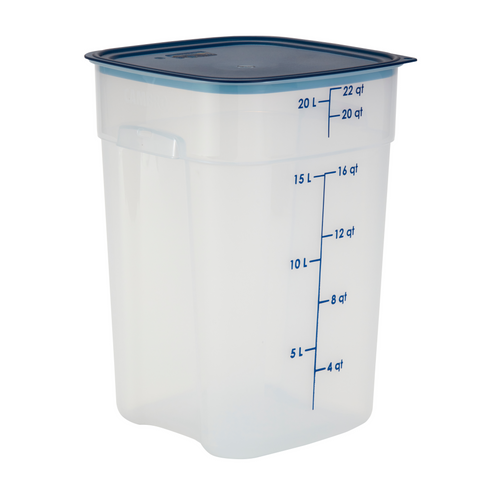 Cambro CamSquares FreshPro Storage Container, 22 qt, Translucent