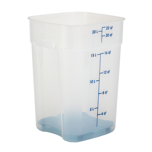 Cambro CamSquares FreshPro Storage Container, 22 qt, Translucent