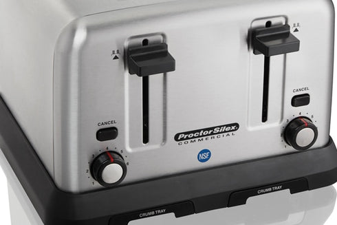 Proctor Silex 24855 4 Slice Extra-Wide Pop-Up Commercial Toaster, 1750W, 120V