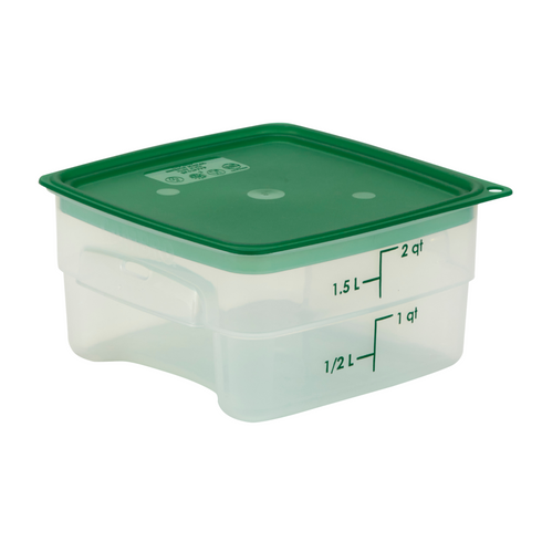 Cambro CamSquares FreshPro Storage Container, 2 qt, Translucent
