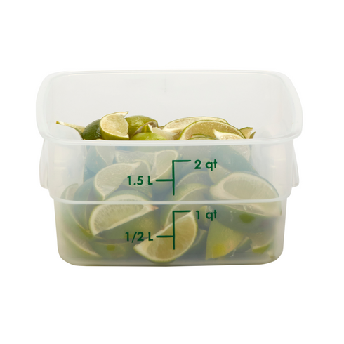 Cambro CamSquares FreshPro Storage Container, 2 qt, Translucent