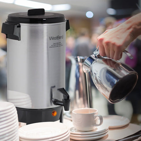 West Bend 58030 Coffee Urn, 30 Cup, Polished Aluminum