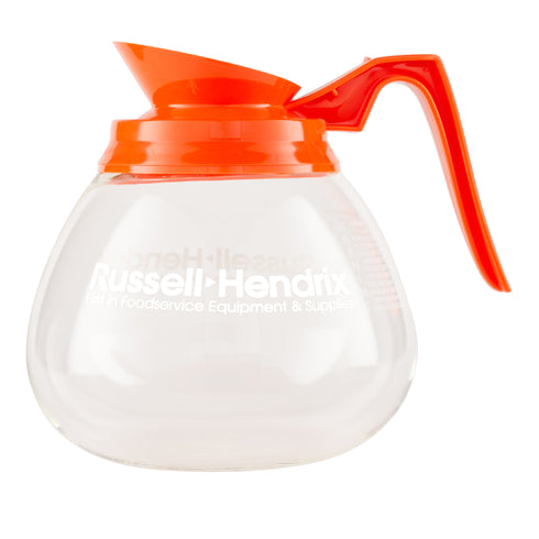 Wells Bloomfield Glass Coffee Decanter with Russell Hendrix Logo