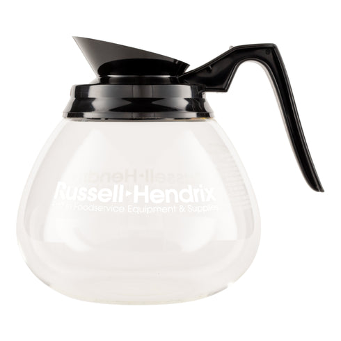Wells Bloomfield Glass Coffee Decanter with Russell Hendrix Logo