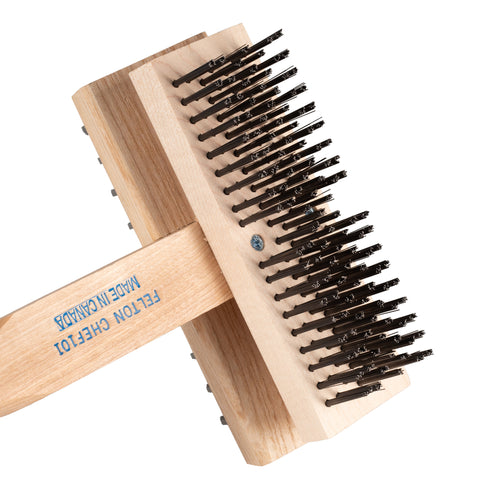 Brosses Felton | Brosse à gril double face, 30", Bois/Fil