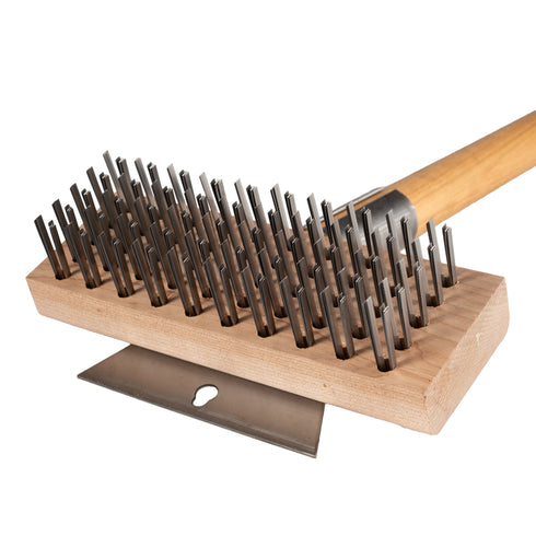 Felton Brushes Heavy Duty Oven / Grill Brush, 30", Wood/Flat Wire