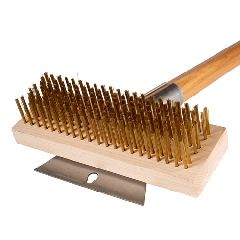 Felton Brushes Heavy Duty Oven / Grill Brush, 27", Wood/Brass Wires