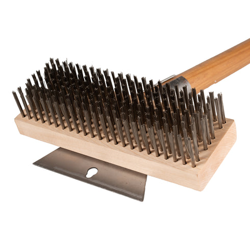Felton Brushes Heavy Duty Oven / Grill Brush, 27", Wood/Stainless Steel Wires