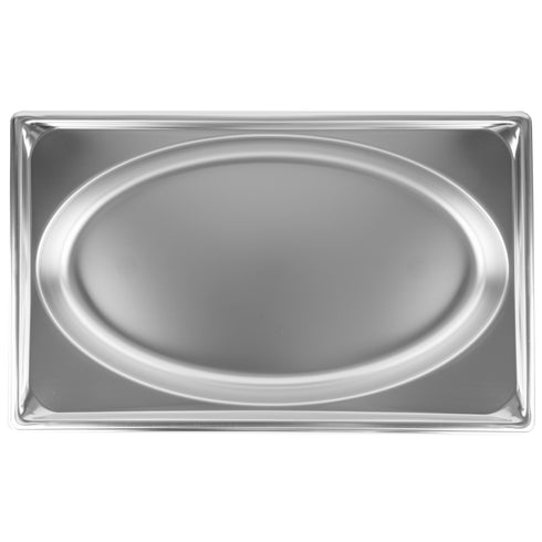 Vollrath | Bac gastronome alimentaire de forme ovale pleine grandeur Super Pan, acier inoxydable de calibre 22
