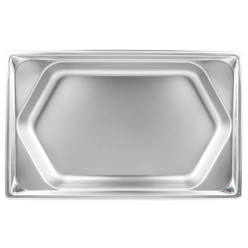 Vollrath | Bac gastronome alimentaire de forme hexagonale pleine grandeur Super Pan, acier inoxydable de calibre 22