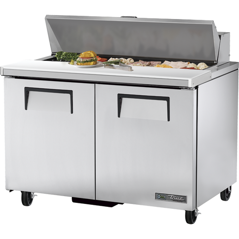 True TSSU-48-12-HC Double Door Sandwich/Salad Food Prep Table Refrigerator, 12 Pan, 48"