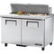 True TSSU-48-12-HC Double Door Sandwich/Salad Food Prep Table Refrigerator, 12 Pan, 48"