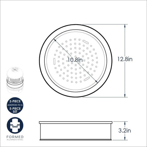 Articles nordiques | Kit d'extension de fumoir pour bouilloire, acier aluminisé