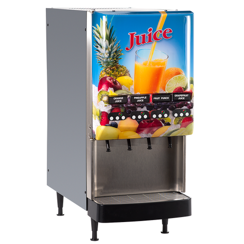 BUNN 37300.6023 JDF-4S Silver Series Cold Beverage System, 4 Flavours, Portion Controlled, 120V, FINAL SALE