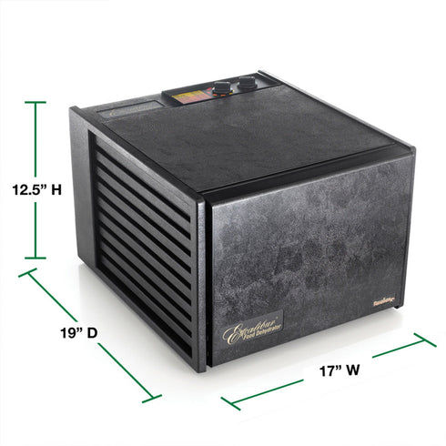 Excalibur 3926TB Deluxe Dehydrator with Timer, 9 Trays, Black, 120V