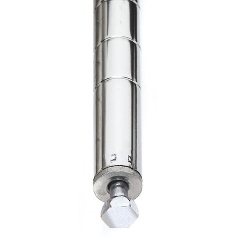 Métro | Poteau d'étagère en fil chromé avec pied réglable