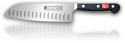 Canada Cutlery Santoku Knife, 7", Granton Edge, Black, FINAL SALE