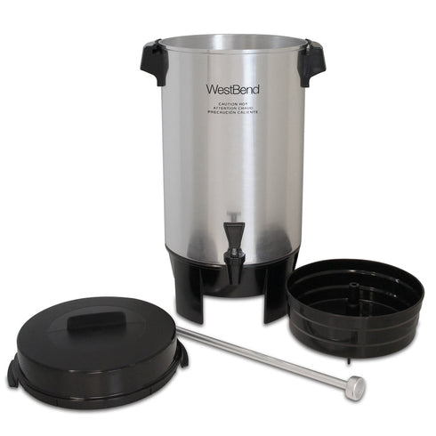 West Bend CU0042PA23 Coffee Urn, 42 Cup, Polished Aluminum