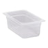 Cambro | Bac gastronome translucide de taille 1/4