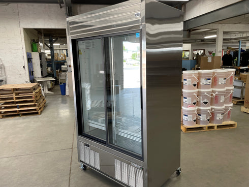 Habco SE42HCSXG Dependable Series Refrigerator, Double Glass Sliding Doors, 42 CuFt, Unit 3, SCRATCH & DENT FINAL SALE