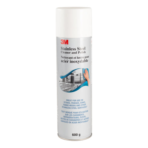 3M | Nettoyant et poli pour acier inoxydable, 21 oz