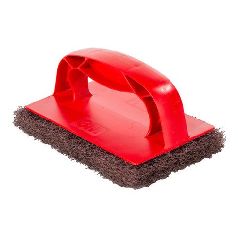 3M Scotch-Brite Griddle Scrubber, 4" x 6" x 3", Red