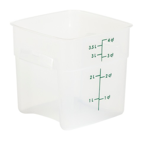 Cambro CamSquares FreshPro Storage Container, 4 qt, Translucent