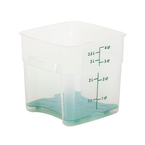 Cambro CamSquares FreshPro Storage Container, 4 qt, Translucent