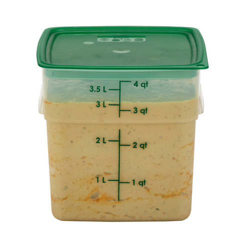 Cambro CamSquares FreshPro Storage Container, 4 qt, Translucent