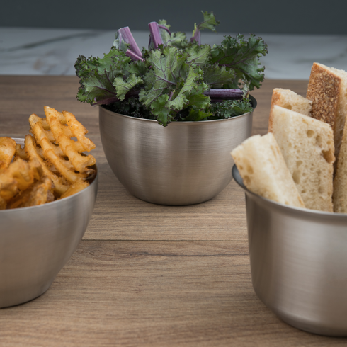 Browne Large Serving Cup, 13.5 oz, Stainless Steel (6-pack)