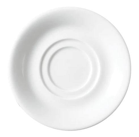 Continental China Plain White Double Well Saucer, 6" (24-pack)