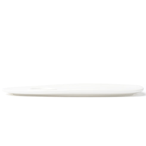 Browne / Assiette ovale modèle Foundation avec insertion, blanc, 13.25" x 7.5", (paquet de 12)