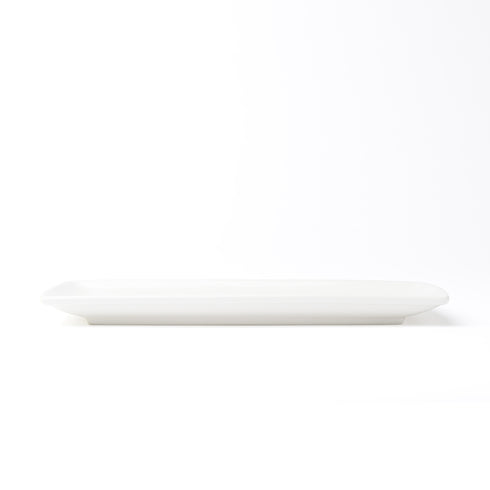 Browne Foundation Rectangular Coupe Plate, 9.25" x 5.25", White (36-pack)