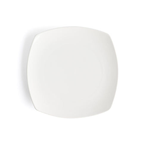Browne Foundation Rounded Square Coupe Plate, 8.5", White (36-pack)