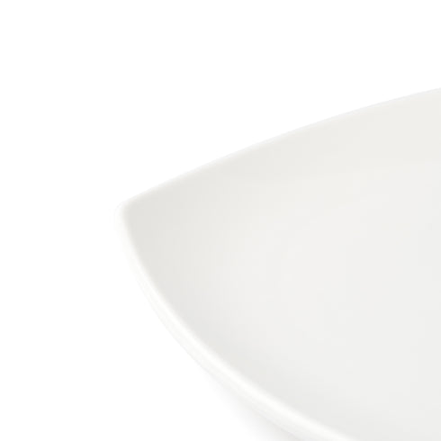 Browne Foundation Rounded Square Coupe Plate, 10", White (12-pack)