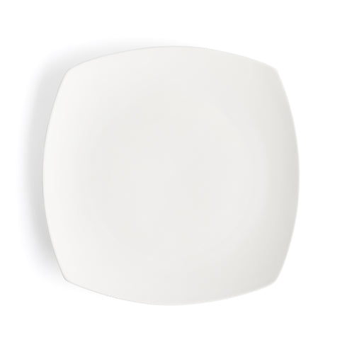 Browne Foundation Rounded Square Coupe Plate, 10", White (12-pack)