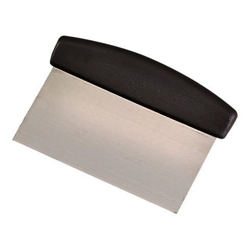 Browne Dough Scraper w Black Handle, 4" x 6"