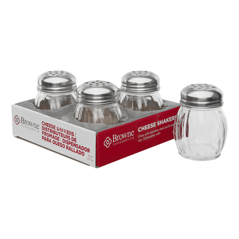 Browne | Saupoudreur à fromage, 6 oz, verre (paquet de 4)